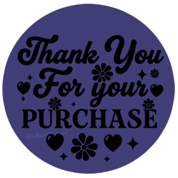 Thank You for Your Purchase Stickers – 2" Round Labels for Packaging – 100 PCS - Picture 2 of 15